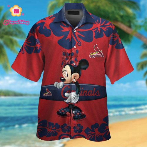 St Louis Cardinals Minnie Mouse Hawaiian Shirt – Official MLB Disney Collaboration