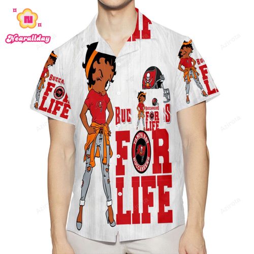 Tampa Bay Buccaneers Betty Boop v34 3D All Over Print Summer Beach Hawaiian Shirt With Pocket