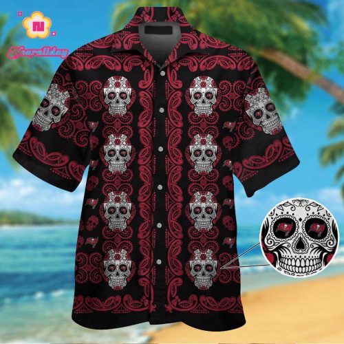 Tampa Bay Buccaneers Skull Hawaiian Shirt