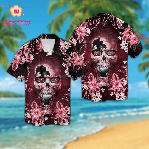 Tampa Bay Buccaneers Skull Hawaiian Shirt Gift for Men Women #2