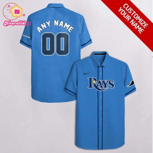 Custom Tampa Bay Rays Hawaiian Shirt – Personalized MLB Beach Attire