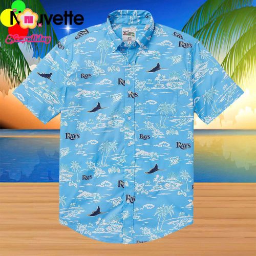 Tampa Bay Rays Palm Tree Hawaiian Shirt - Official Team Merchandise