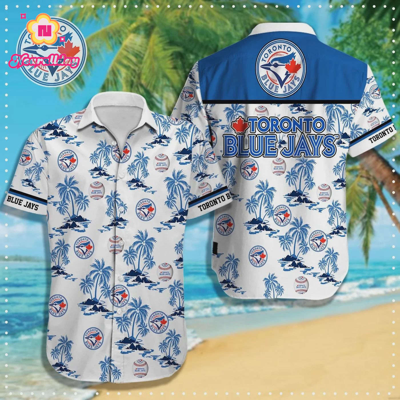 Toronto Blue Jays MLB Hawaiian Shirt Officially Licensed Fan Gear Toronto Blue Jays MLB Hawaiian Shirt Officially Licensed Fan Gear