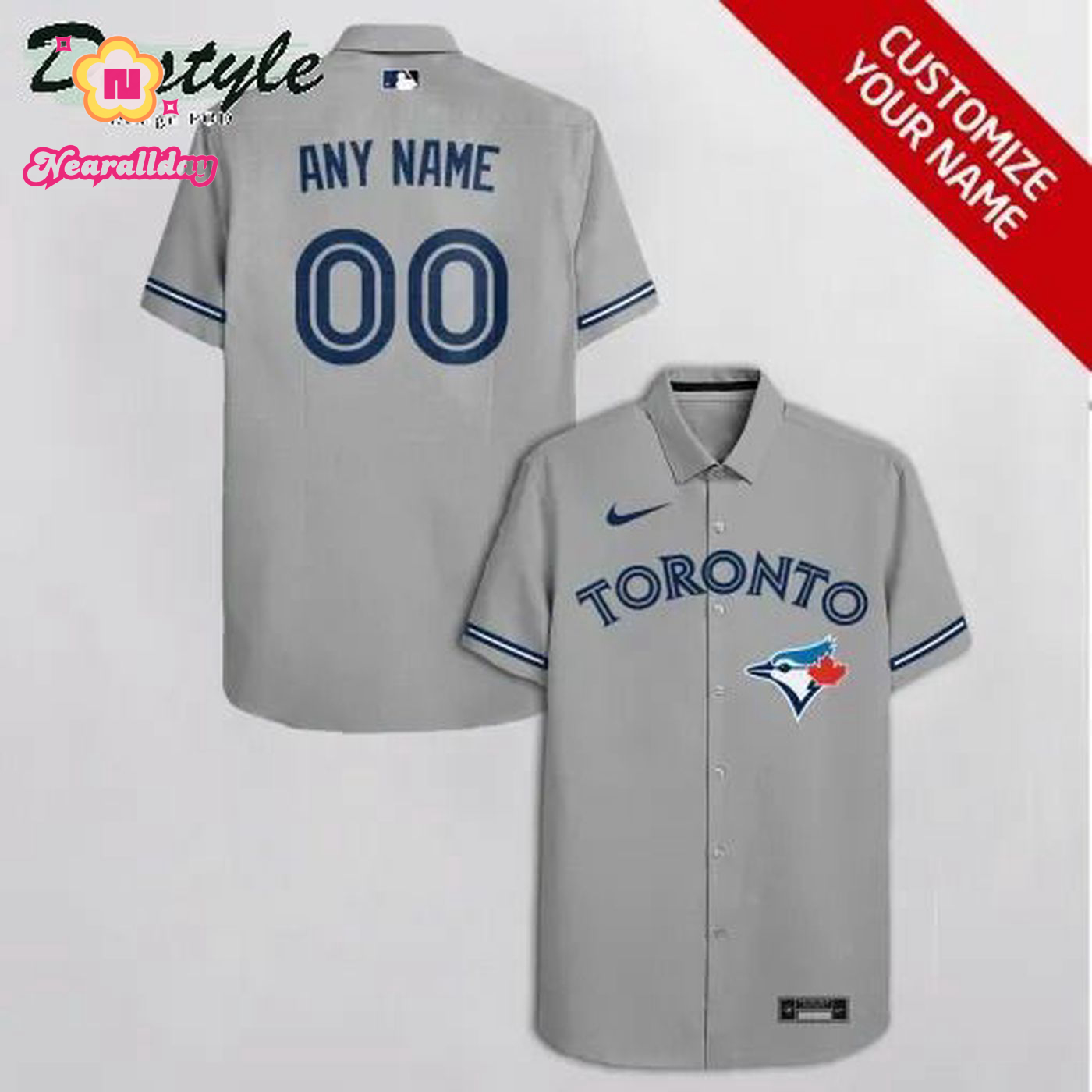 Custom Toronto Blue Jays Grey Hawaiian Shirt – Personalized MLB Fan Apparel Custom Toronto Blue Jays Grey Hawaiian Shirt – Personalized MLB Fan Apparel