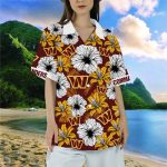 Washington Commanders Flower Tropical Floral Aloha Hawaiian Shirt