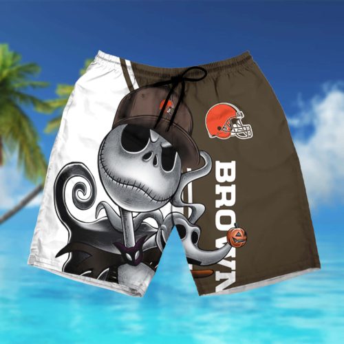Cleveland Browns Jack Skellington And Zero Hawaiian Shirt summer shirt