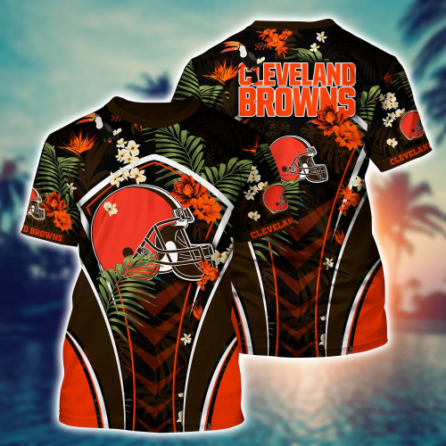Cleveland Browns NFL Flower Hawaii Shirt And Tshirt For Fans, Summer Football Shirts Gift