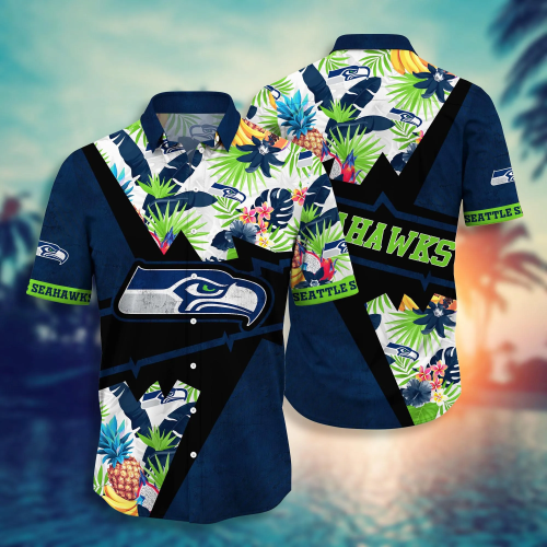 Seattle Seahawks NFL Flower Hawaii Shirt And Tshirt For Fans, Summer Football Shirts Gift