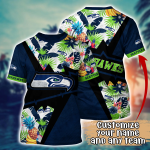 Seattle Seahawks NFL Flower Hawaii Shirt And Tshirt For Fans, Summer Football Shirts Gift