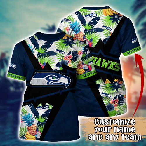 Seattle Seahawks NFL Flower Hawaii Shirt And Tshirt For Fans, Summer Football Shirts Gift
