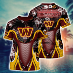 Washington Commanders NFL Flower Hawaii Shirt And Tshirt For Fans, Summer Football Shirts Gift
