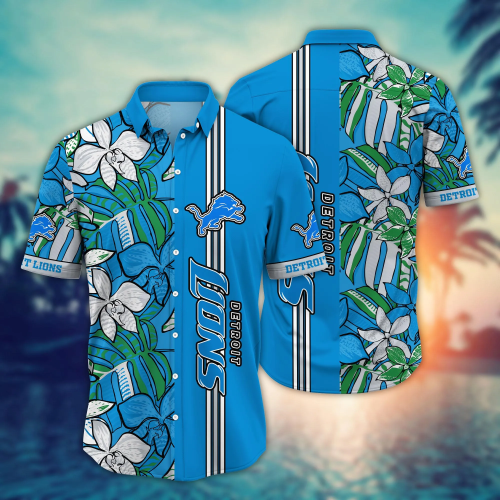 Detroit Lions NFL Flower Hawaii Shirt And Tshirt For Fans, Summer Football Shirts Gift