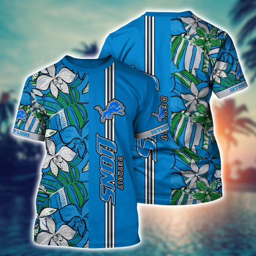 Detroit Lions NFL Flower Hawaii Shirt And Tshirt For Fans, Summer Football Shirts Gift
