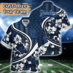 New York Yankees US Flag Flower Hawaii Shirt & Tshirt for Fans – Custom Summer Football Shirts Gift