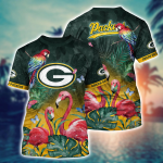 Green Bay Packers NFL Flower Hawaii Shirt And Tshirt For Fans, Summer Football Shirts Gift