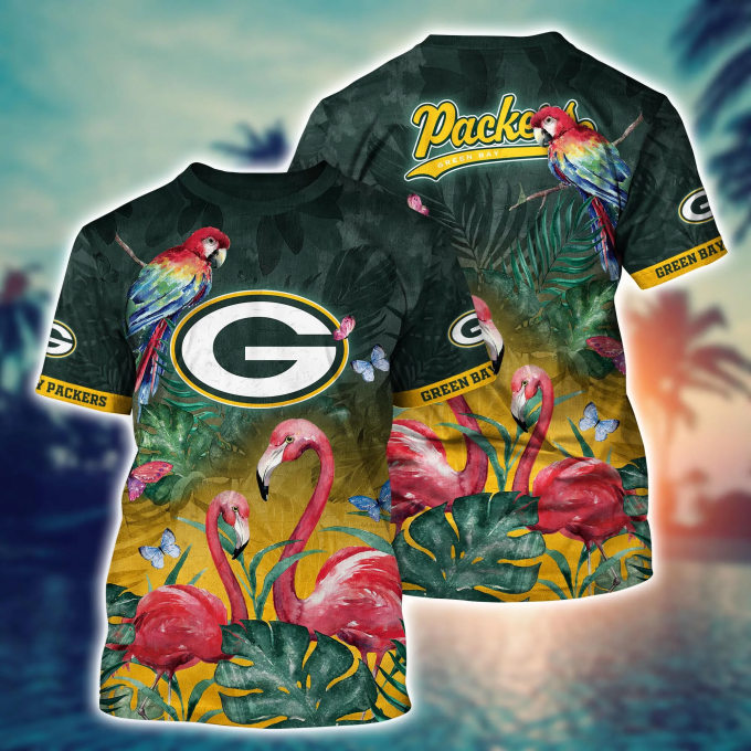 Green Bay Packers NFL Flower Hawaii Shirt And Tshirt For Fans, Summer Football Shirts Gift