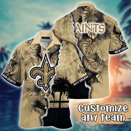 New Orleans Saints NFL Flower Hawaii Shirt And Tshirt For Fans, Custom Summer Football Shirts Gift