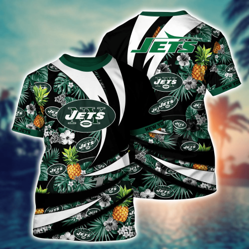 New York Jets NFL Flower Hawaii Shirt And Tshirt For Fans, Summer Football Shirts Gift