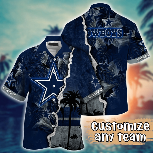 Dallas Cowboys NFL Flower Hawaii Shirt And Tshirt For Fans, Custom Summer Football Shirts Gift