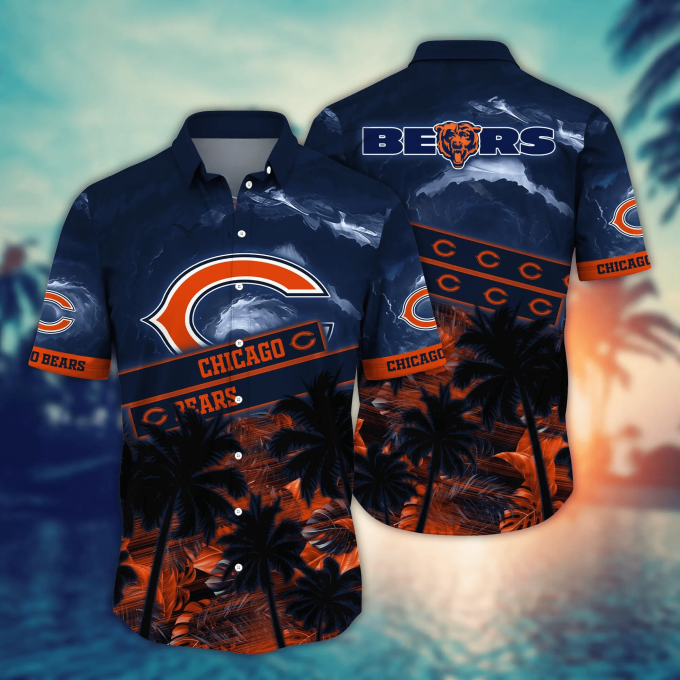 Chicago Bears NFL Flower Hawaii Shirt And Tshirt For Fans, Summer Football Shirts Gift
