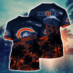 Chicago Bears NFL Flower Hawaii Shirt And Tshirt For Fans, Summer Football Shirts Gift