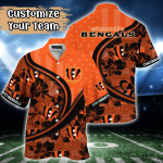 Cincinnati Bengals NFL US Flag Flower Hawaii Shirt And Tshirt For Fans, Custom Summer Football Shirts Gift