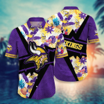 Minnesota Vikings NFL Flower Hawaii Shirt And Tshirt For Fans, Summer Football Shirts Gift