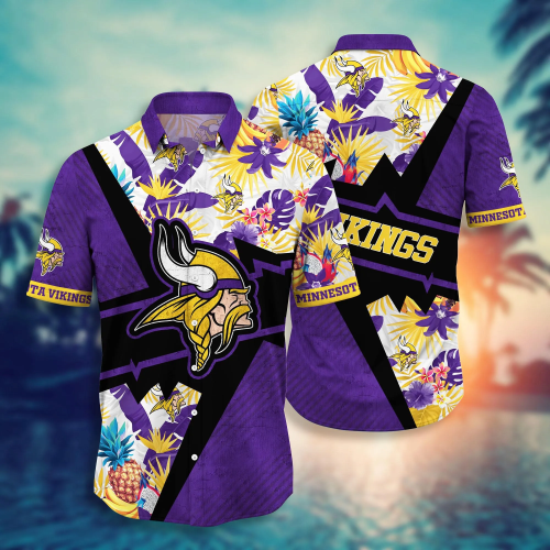 Minnesota Vikings NFL Flower Hawaii Shirt And Tshirt For Fans, Summer Football Shirts Gift