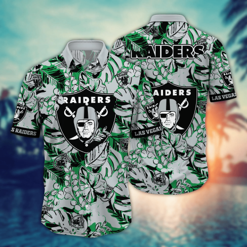 Las Vegas Raiders NFL Flower Hawaii Shirt And Tshirt For Fans, Summer Football Shirts Gift