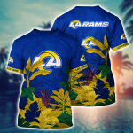 Los Angeles Rams NFL Flower Hawaii Shirt And Tshirt For Fans, Summer Football Shirts Gift