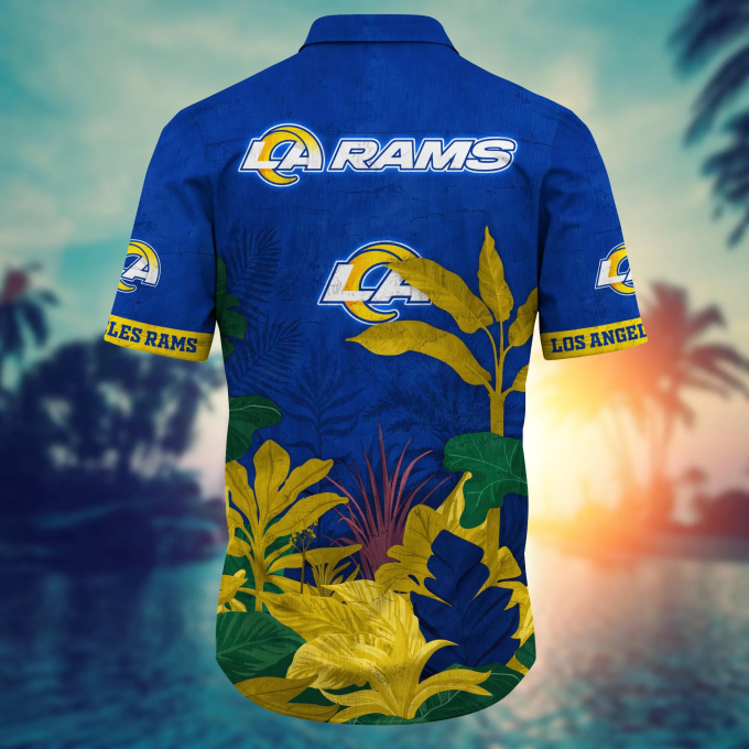 Los Angeles Rams NFL Flower Hawaii Shirt And Tshirt For Fans, Summer Football Shirts Gift