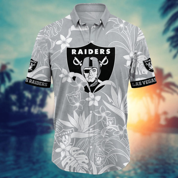Las Vegas Raiders NFL Flower Hawaii Shirt And Tshirt For Fans, Summer Football Shirts Gift