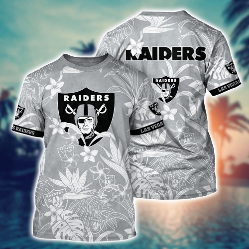 Las Vegas Raiders NFL Flower Hawaii Shirt And Tshirt For Fans, Summer Football Shirts Gift