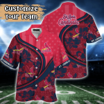 St Louis Cardinals MLB US Flag Flower Hawaii Shirt & T-shirt: Custom Summer Football Fan Gift