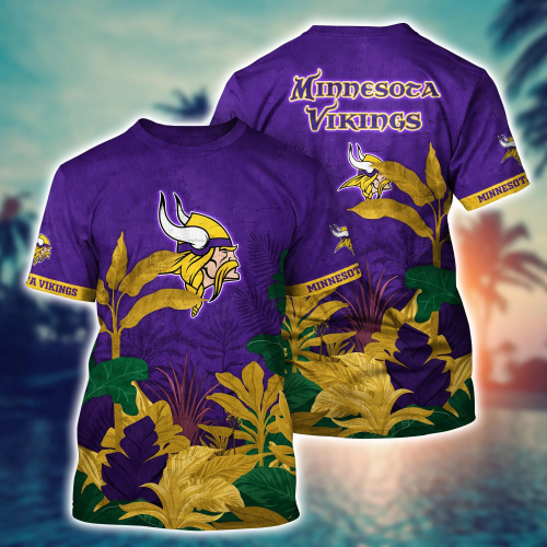 Minnesota Vikings NFL Flower Hawaii Shirt And Tshirt For Fans, Summer Football Shirts Gift
