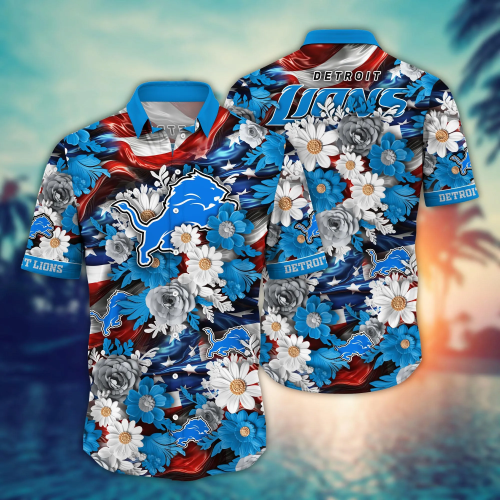Detroit Lions NFL Hawaii Shirt Independence Day, Summer Shirts Gift