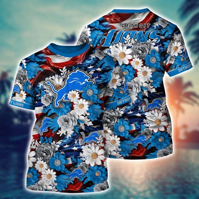 Detroit Lions NFL Hawaii Shirt Independence Day, Summer Shirts Gift