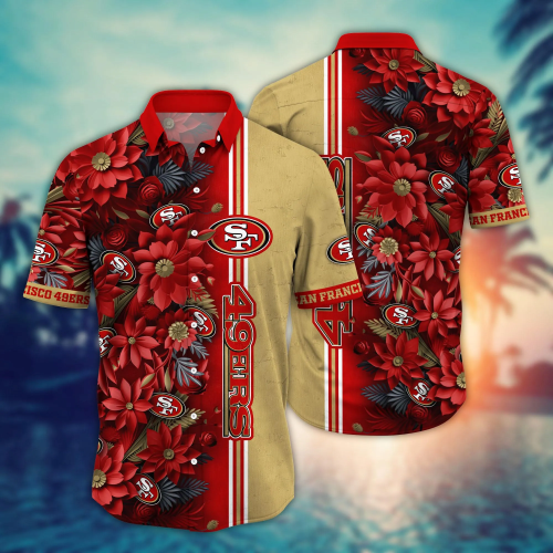 San Francisco 49ers NFL Flower Hawaii Shirt And Tshirt For Fans, Custom Summer Football Shirts Gift