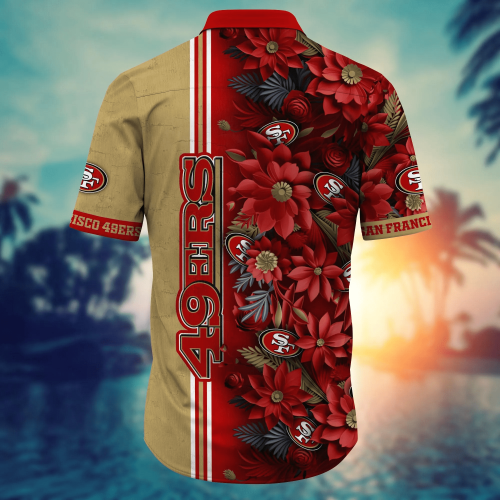 San Francisco 49ers NFL Flower Hawaii Shirt And Tshirt For Fans, Custom Summer Football Shirts Gift