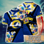 Los Angeles Rams NFL Flower Hawaii Shirt And Tshirt For Fans, Summer Football Shirts Gift