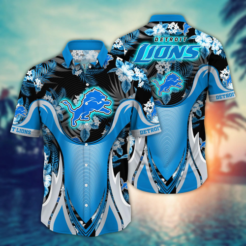 Detroit Lions NFL Flower Hawaii Shirt And Tshirt For Fans, Summer Football Shirts Gift