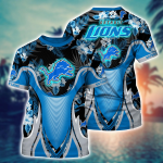 Detroit Lions NFL Flower Hawaii Shirt And Tshirt For Fans, Summer Football Shirts Gift