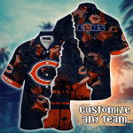 Chicago Bears NFL Flower Hawaii Shirt And Tshirt For Fans, Custom Summer Football Shirts Gift