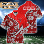 Tampa Bay Buccaneers NFL US Flag Flower Hawaii Shirt And Tshirt For Fans, Custom Summer Football Shirts Gift