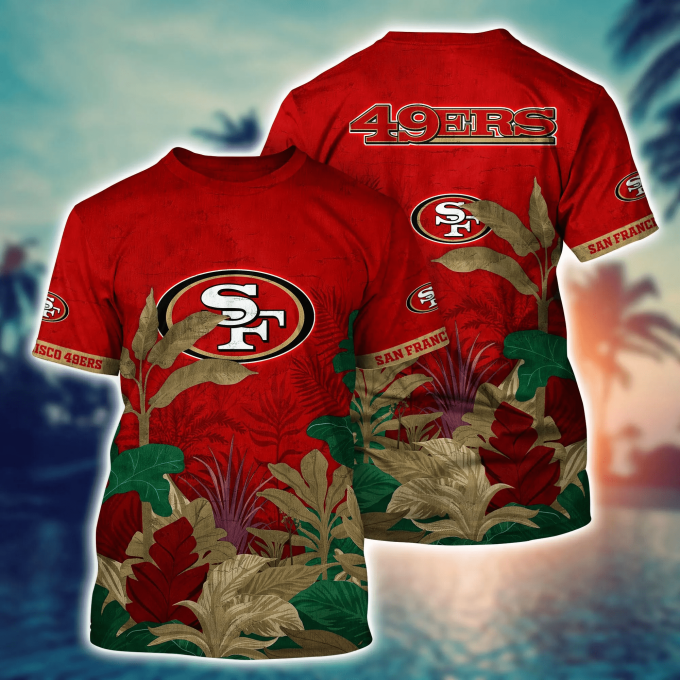 San Francisco 49ers NFL Flower Hawaii Shirt And Tshirt For Fans, Summer Football Shirts Gift