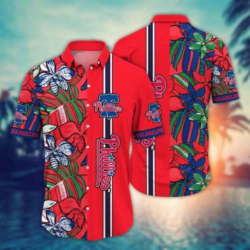 Philadelphia Phillies MLB Flower Hawaiian Shirt & T-Shirt Set – Perfect Summer Football Gift for Fans
