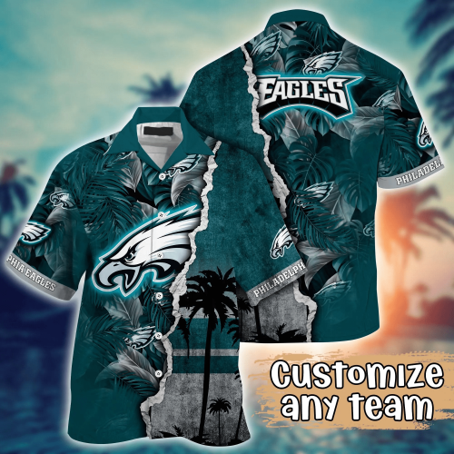 Philadelphia Eagles NFL Flower Hawaii Shirt And Tshirt For Fans, Custom Summer Football Shirts Gift