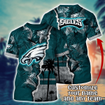 Philadelphia Eagles NFL Flower Hawaii Shirt And Tshirt For Fans, Custom Summer Football Shirts Gift