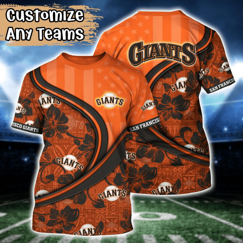 San Francisco Giants MLB US Flag Flower Shirt & Tshirt: Custom Summer Football Gift for Fans