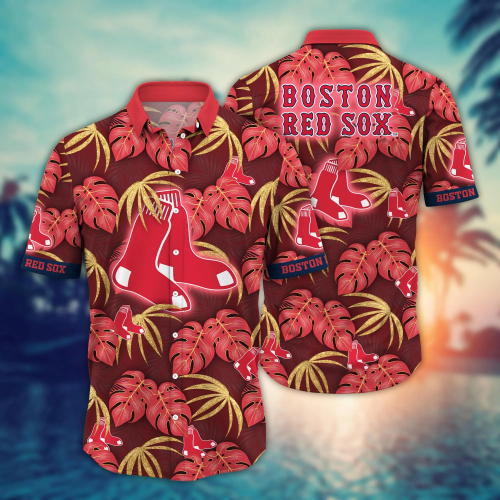 Boston Red Sox Flower Hawaii Shirt & T-shirt Combo for Fans - Summer Football Shirts Gift